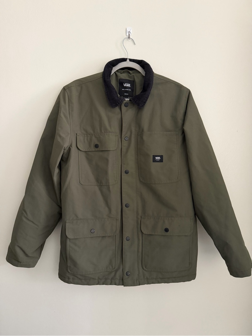 VANS Drill Chore Coat Utility Canvas Jacket - Men's Size Medium - Olive Green